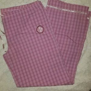 Pink plaid steelers NFL pajama pants